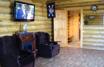 Баня на дровах на Волге \"Бобры\"